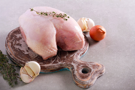 Unkooked Free-Range Turkey Breast w/ Saddle  ~8 lbs