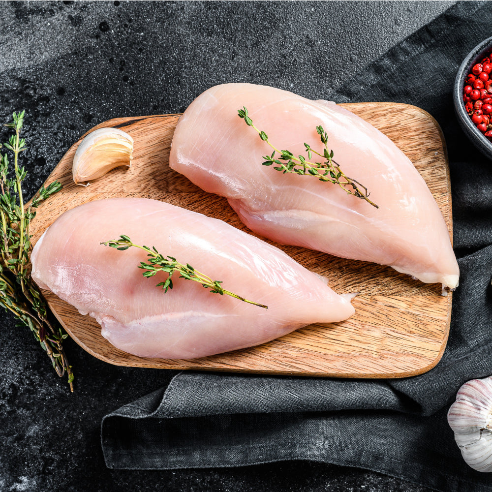Boneless Skinless Chicken Breast - 2 Full Breast Lobes/4 Fillets