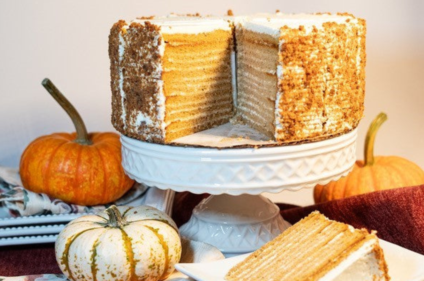 Pumpkin Spice Smith Island Cake