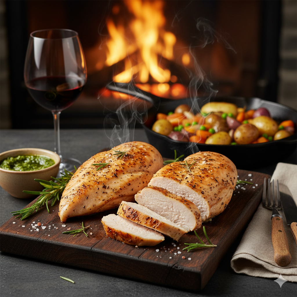 Boneless Skinless Chicken Breast - 2 Full Breast Lobes/4 Fillets